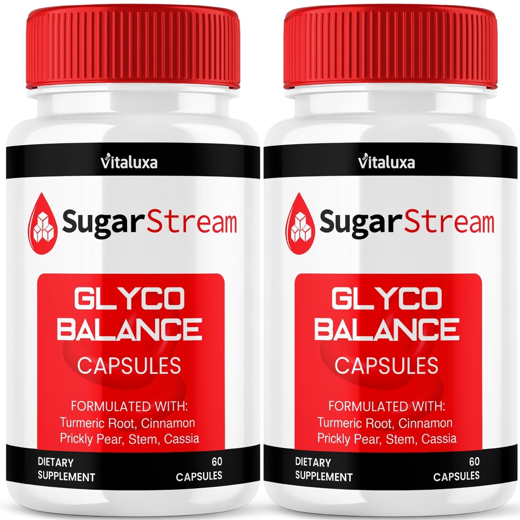 (2 Pack) Sugar Stream Capsules, SugarStream Balance Blood Health Support Supplement Pills, Advanced Glyco Optimizer Formula Capsulas, Premium Natural Ingredients for Overall Health & Wellness (120 ct)