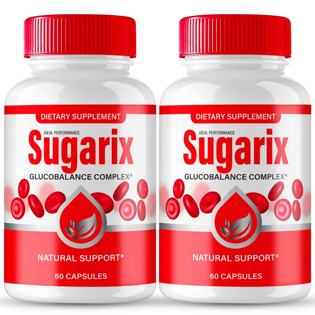 Sugarix Capsules, Official Sugarix Advanced Blood Formula Supplement Pills - Maximum Strength, All Natural Glyco Optimizer for Wellness & Overall Health, Advanced Suga Rix Reviews (2 Pack)