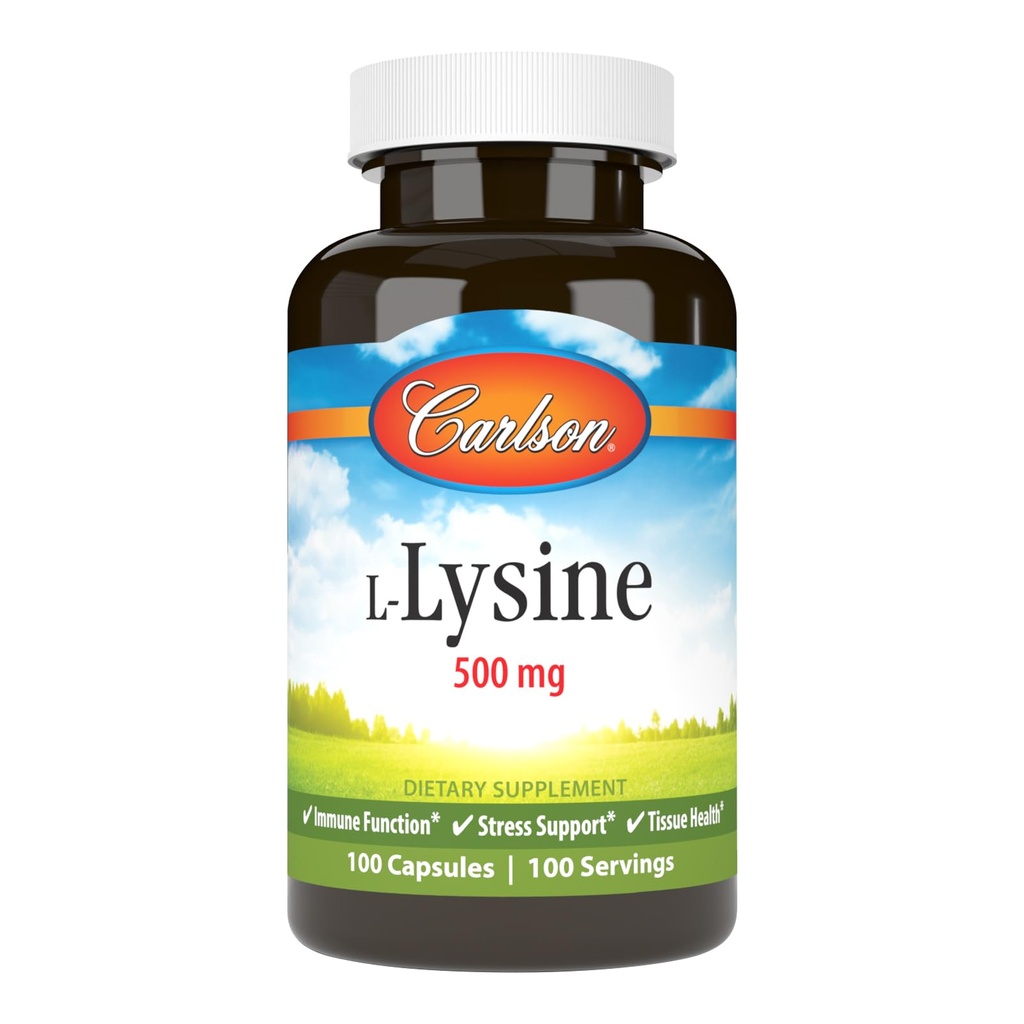 Carlson Labs L-Lysine, 500mg, 100 Kapseln