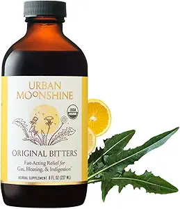 Urban Moonshine Original Digestive Bitters - Debloat - Gut Health - Appetitregulation - Verdauungshilfe - Certified Organic - Dandelion Root - Burdock Root - 8 Fl Oz