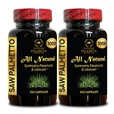 Saw Palmetto Extract 1000mg - Natural Support for Prostate Comfort, Suppport Balance Urinary Regularity & Men's Vitality - 2 Bottles 200 Capsules