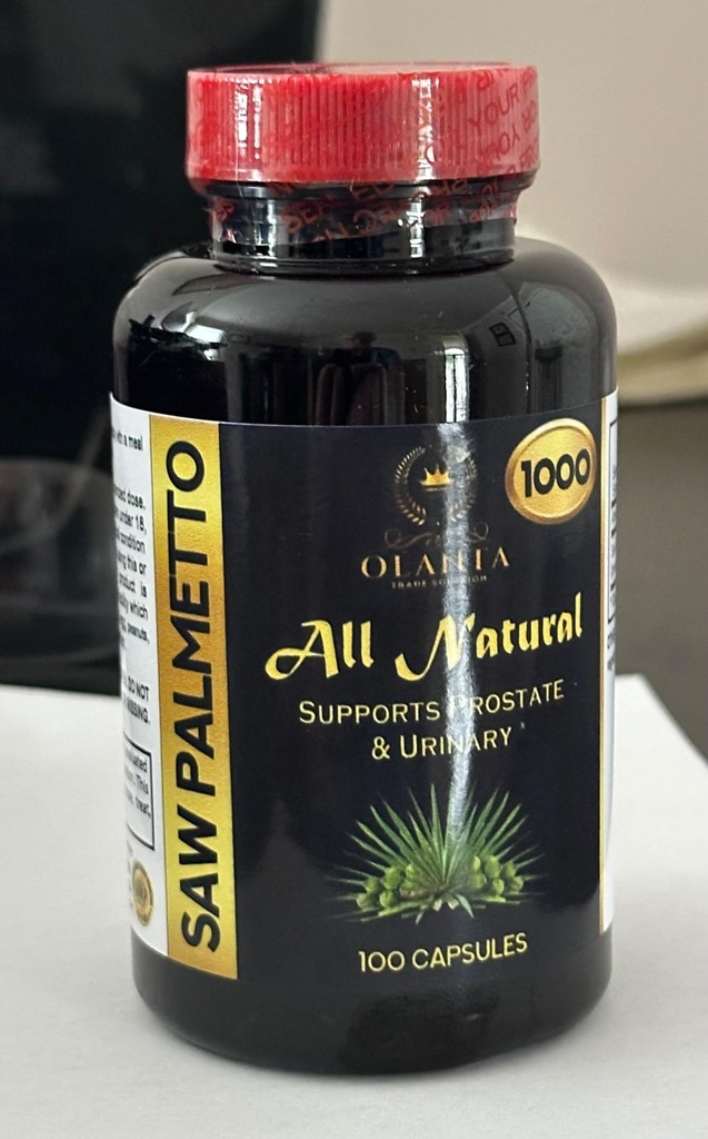 Saw Palmetto 1000mg - Support Men's Urinary Health - Supports Bladder Comfort & Support Contributes to Male Wellness & Vitality Support - 1 Bottle 100 Capsules