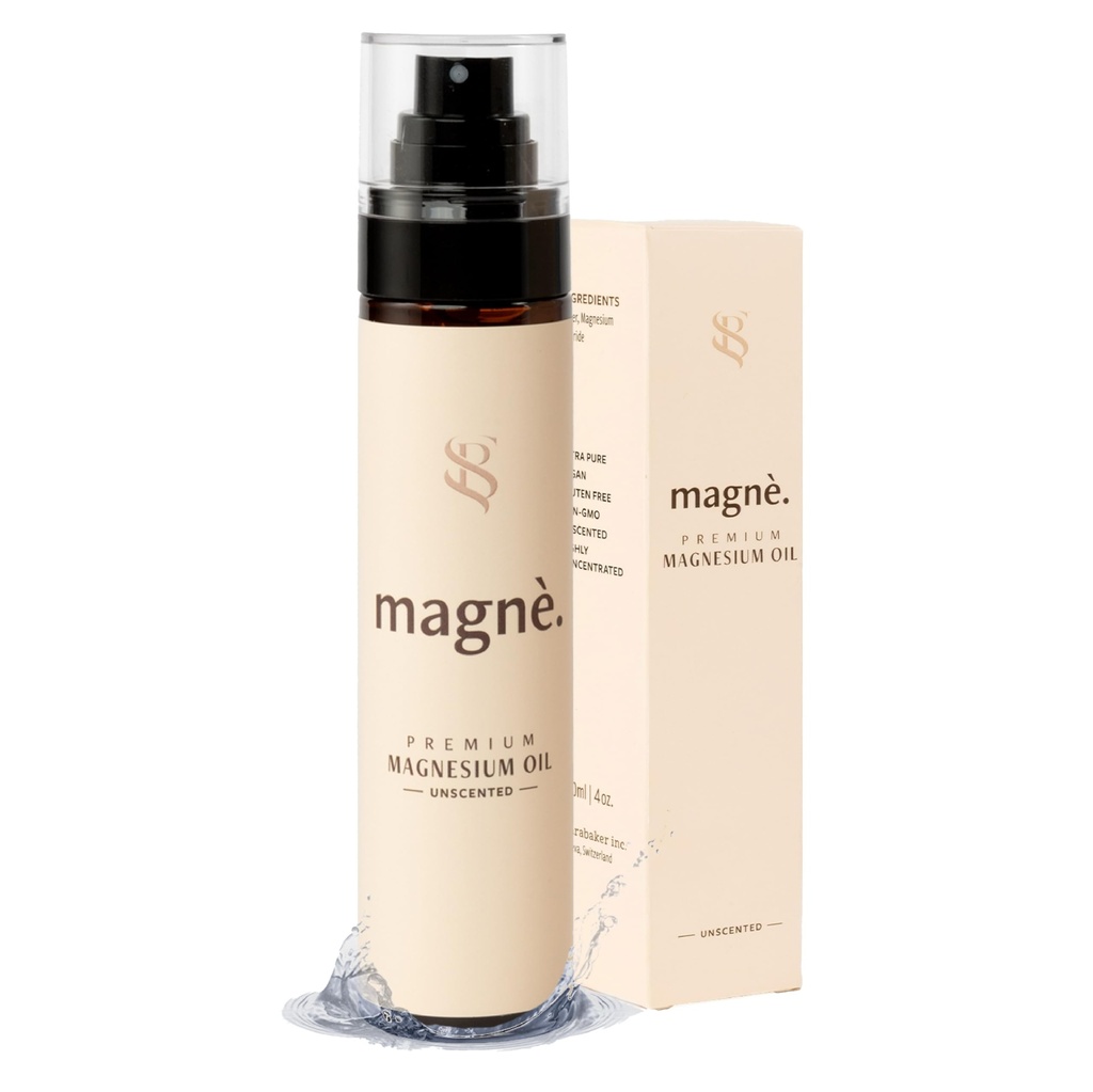 Magnesium Oil Spray for Muscle & Leg Comfort – Topical Magnesium Chloride Spray, Unscented Ultra-Fine Mist for Post-Workout & Evening Use (4 fl oz)