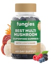 Fungies Mehr Pilz-Gummi für Männer & Frauen - Pilz-Ergänzung Inklusive Lion's Mane, Cordyceps, Reishi, Chaga, Shiitake, Maitake & Turkey Tail - Gelatin-Free, Gluten-Free & Vegan Gummy Vitamins