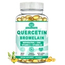 Quercetin with Bromelain, Extra Strength Quercetin 1000mg & Bromelain 500mg | with Zinc Vitamin C & D3, Healthy Immune System & Seasonal Allergy Health for Women Men, Liposomal Quercetin Phytosome, Vegan