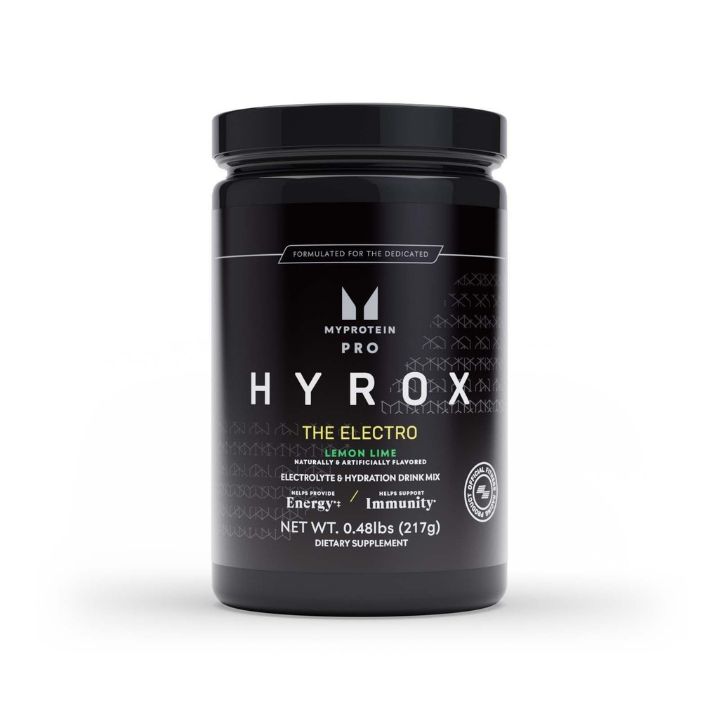 Myprotein Pro x HYROX Electro Drink Mix for Hydration & Muscle Support, Lemon Lime Flavor, 30 Servings, Electrolyte Powder Drink Mix for All Sports & Workouts