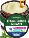 Venture Pal Magnesium Lotion, topische Magnesiumcreme für Schlaf, Leg Cramps & Schmerz, Muskelentspannung, ruhig, Feuchtigkeitsergänzung mit Kokosöl, Shea Butter & Hyaluronsäure, Safe für Kinder