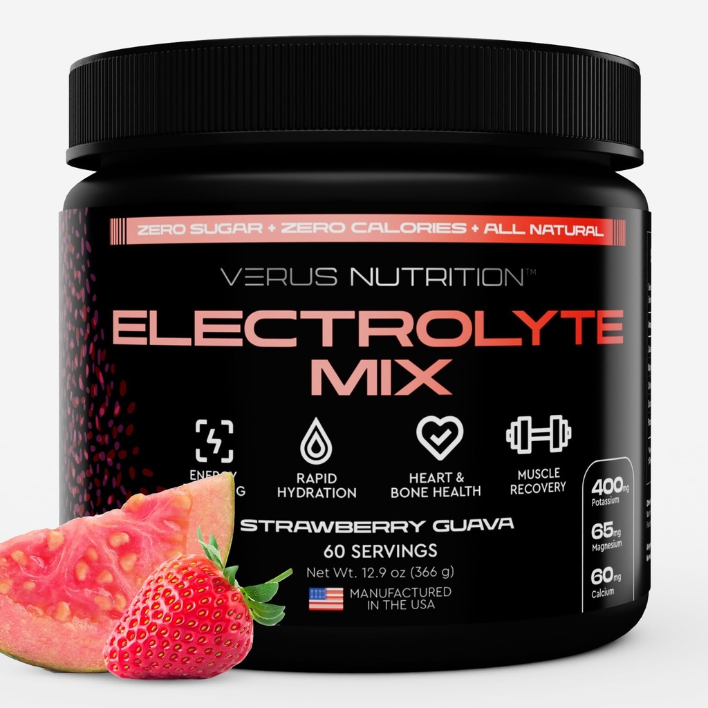Strawberry Guava Electrolyte Powder, Zero Sugar 60 Svg