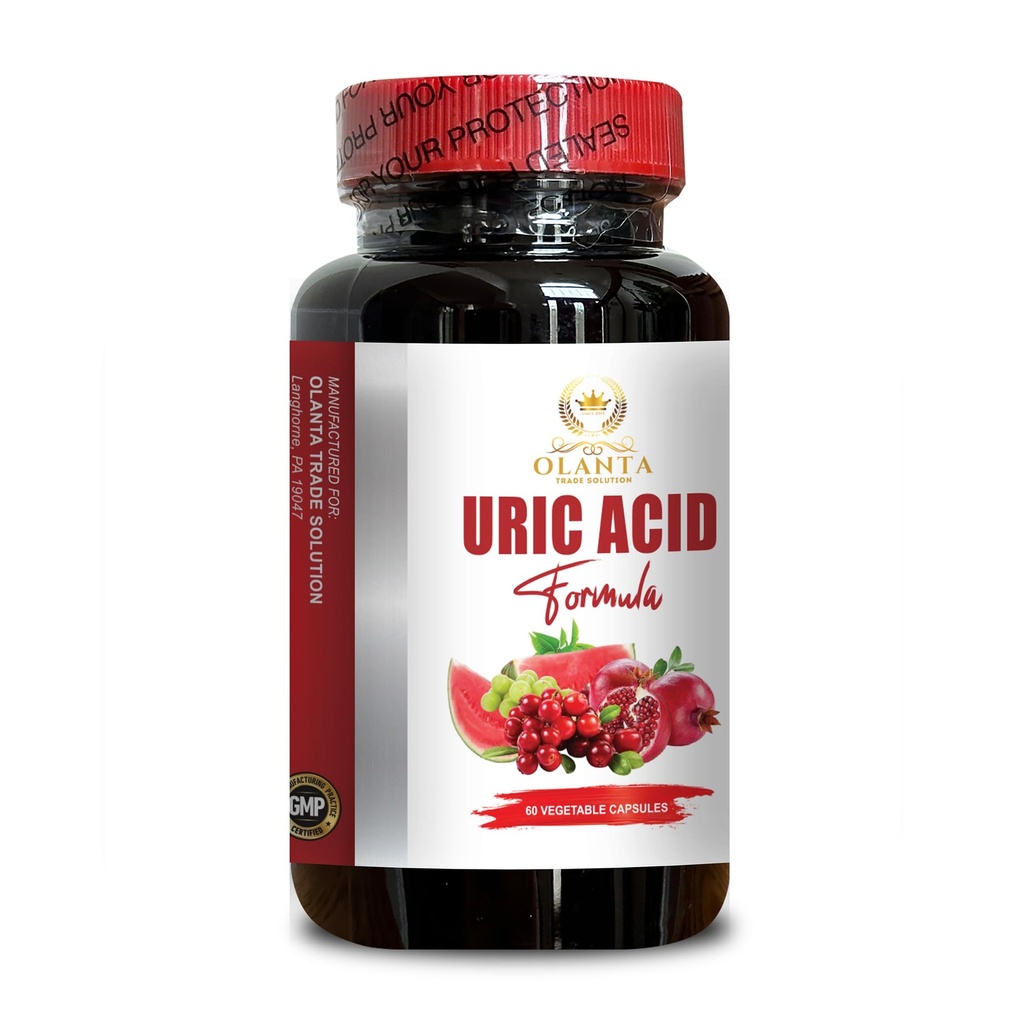 Generic Milk Thistle - URIC Acid Formula Advanced Complex - Cranberry, Pomegranate, and Turmeric, Green Coffee Beans, Herbal Blend, Joint Mobility, Uric Acid Balance - 1 Bottle