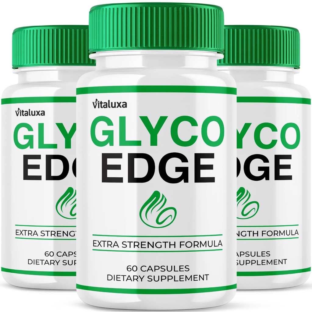 (3 Pack) Glyco Edge Blood Support Capsules, GlycoEdge Supplement Pills Premium Balance Natural Ingredients, Health & Wellness Vitamin Formula Capsulas, Daily Multivitamin Total Boost Optimizer (180ct)