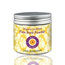 Herbes Pure Flax Seed Powder (Linum usitatissimum) Organic Certified Natural Therapeutic Grade 100 g (3.5 oz)