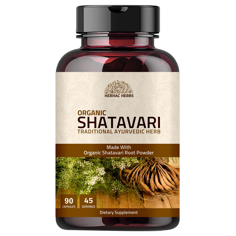 Shatavari Kapseln 1000mg | Herb mit Bio Shatavari 45 Day Supply | ayurvedic Herb für Vata & Pitta, (90 Kapseln)
