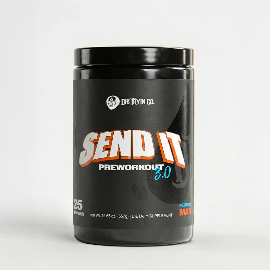 UXO Supplements Send IT 3.0 Daily Driver Pre Workout – Clinically Dosed Preworkout for Pump, Focus, Strength & Endurance – Die Tryin Co. (Florida Man)