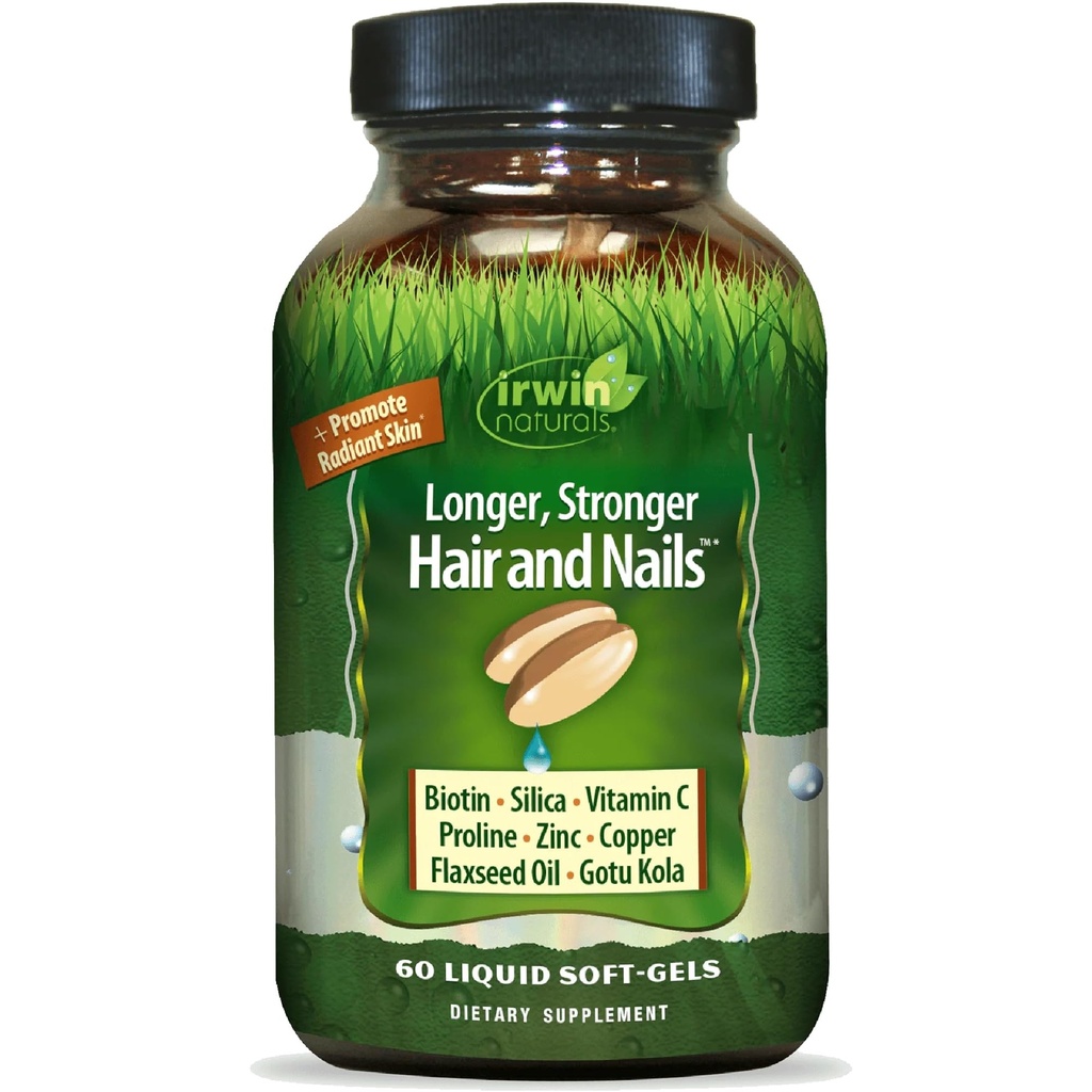Gesunde Haut und Haar Plus Nägel von Irwin Naturals, Nährstoff reich, liefert Glanz und Stärke, 60 flüssige Softgels