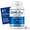 GHK-Cu Copper Peptide Supplement - Purely Vegan, Gluten-Free - Supports Skin Care & Hair Growth - Fast Absorbing - 120 Vegan Capsules