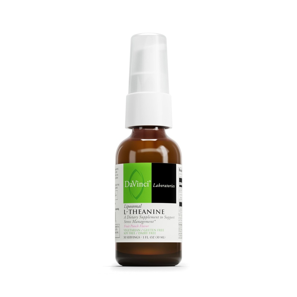 DAVINCI Labs Liposomal L-Theanine - Dietary Supplement to Support Stress Management, Concentration, Focus and Relaxation* - Vegetarian - Gluten and Soy-Free - Dairy-Free - 30 ml