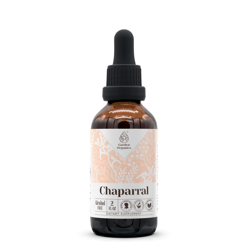 Chaparral Alcohol-Free Natural Tincture Extract, Immune System Booster, Liquid Drops Made from 100% Chaparral (Larrea tridentata) Dried Leaf and Flower (2 fl oz)
