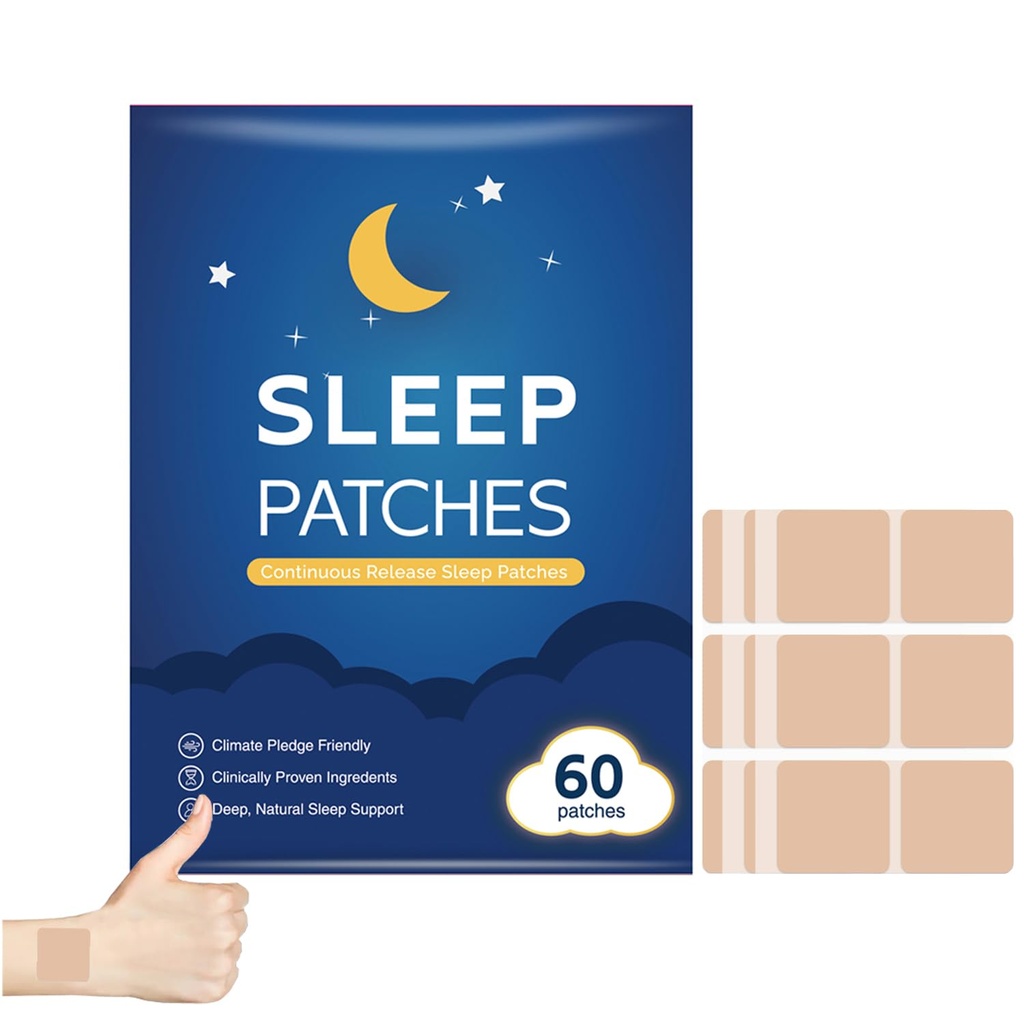 Sleep Patches for Adults Extra Strength, 60 Count Natural Sleep Aid for Deep Sleeping,Sweet Dream Patches for Women & Men