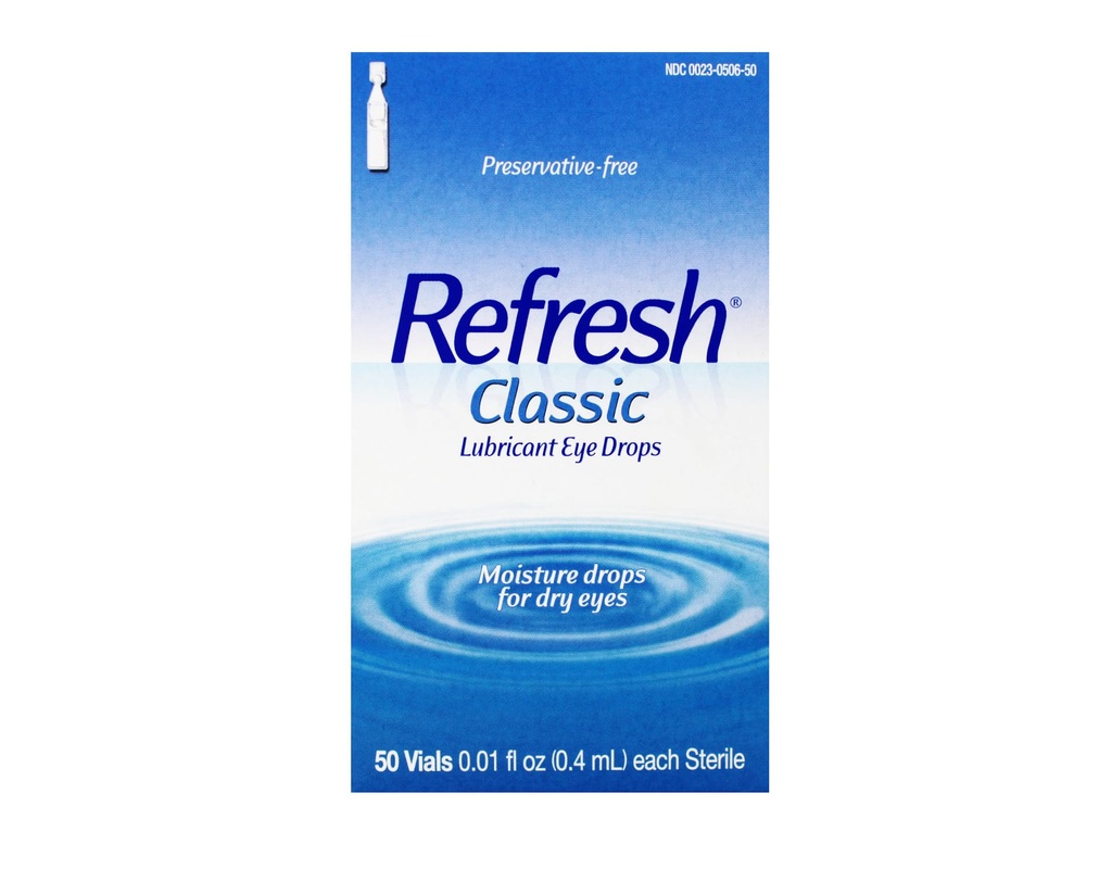 Refresh Classic Lubricant Eye Drops Single-Use Containers 50 Each (Pack of 3)