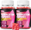 Quercetin Gummies - Quercetin with Vitamin C and Zinc + Bromelain + Elderberry + Vitamin D3-1200mg Quercetin Supplements for Kids and Adults Immunity & Allergy Support (2 Pack)