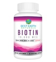 Best Earth Naturals Biotin 10.000mcg - Extra Strength Biotin Vitamin Supplement zur Unterstützung Haarwachstum, starke Nägel, lange Augen Lashes und gesunde Haut