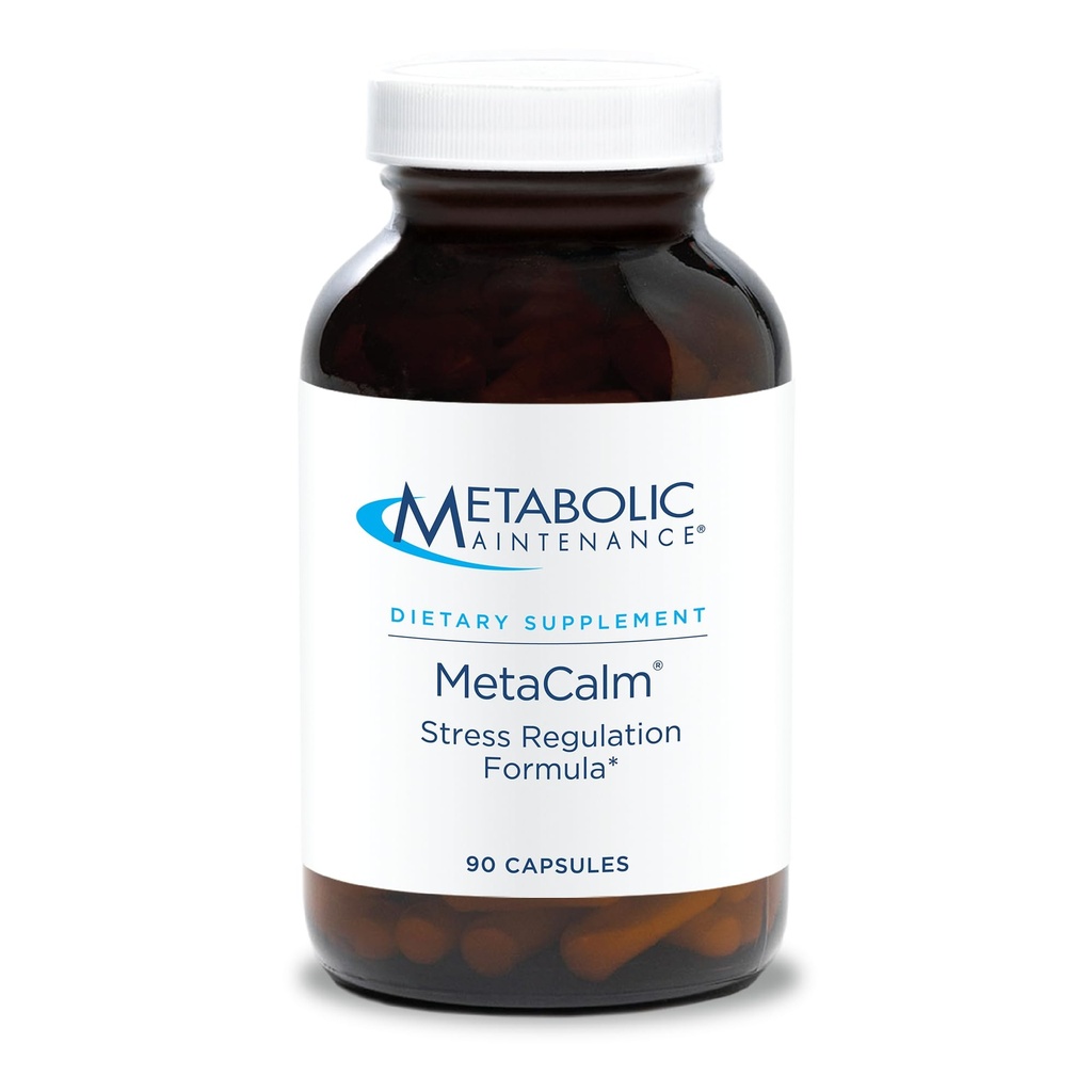 Metabolic Maintenance MetaCalm - GABA L-Theanine Ergänzung für Ruhe, Schlaf und Stress Unterstützung, Vitamin B6, Active Folate, Magnesium & 5-HTP-Komplex für Erwachsene, Männer und Frauen - 90 Kapseln