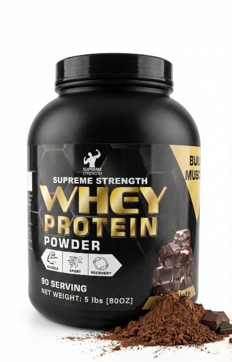Whey Protein Powder 5 lbs – Premium Whey Isolate & Concentrate – 25g Protein for Muscle Gain & Recovery – Rich Chocolate Flavor – Proteína/Extreme for Fitness & Workout