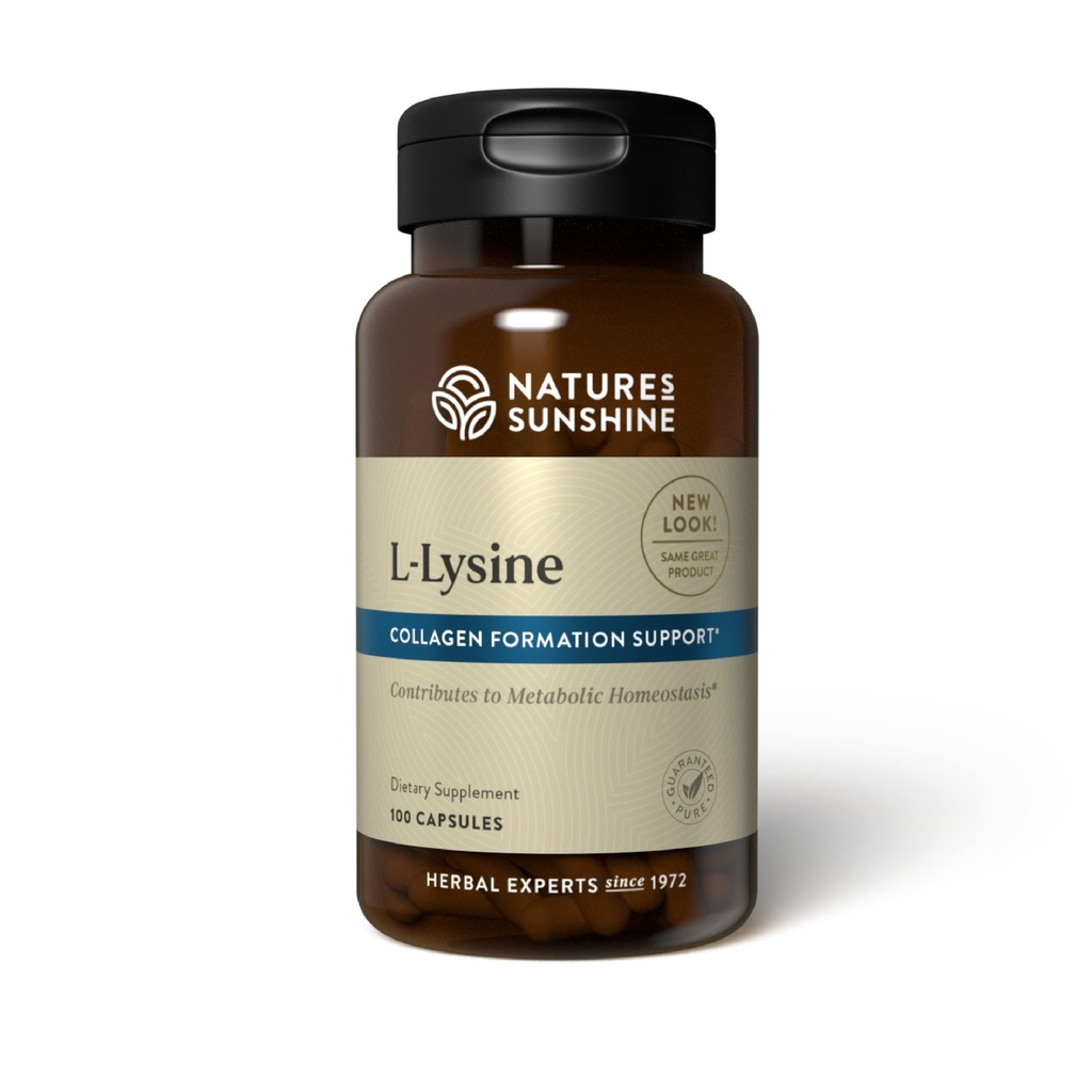 Nature's Sunshine L-Lysine, 100 Kapseln | Essential Amino Acids Kapseln mit 474 mg L-Lysine-Hydrochlorid, um Ihrem Körper die Säure und Alkaline Balance zu steuern