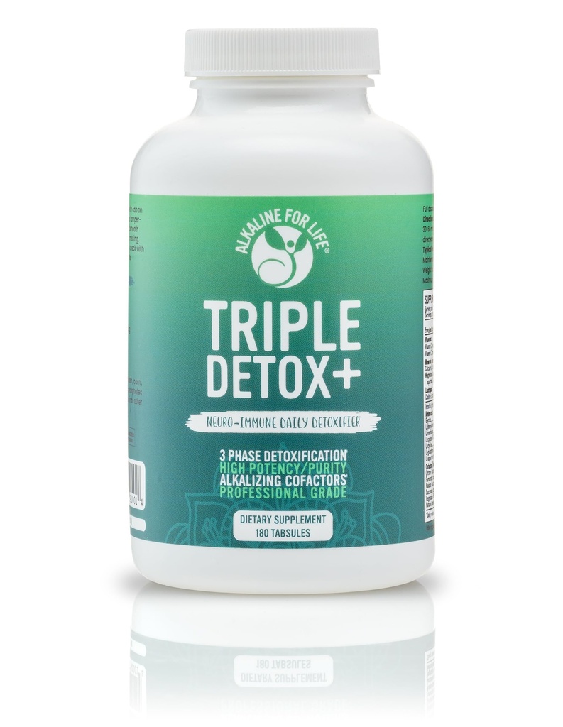 Alkaline for Life Triple Detox+ Liver Support with Amino Acids, 180 ct | Lipotropic Formula Supports the Body's Natural Detox Pathways; Full-Disclosure Tabsules for Adults