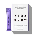 Vida Glow Marine Collagen Powder - Anti Aging Supplement with Collagen Peptides, Promotes Glowing Skin, Strong Nails, Healthy Hair | 30 Servings, Original Flavor (One Size, Blueberry)