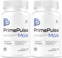 (2 Pack) Prime Pulse Male Pills - PrimePulse Capsules Advanced Formula Support Maximum Strength, PrimePulse All Natural Daily Vitamins for Health and Wellness Reviews, 120 Capsules for 2 Months