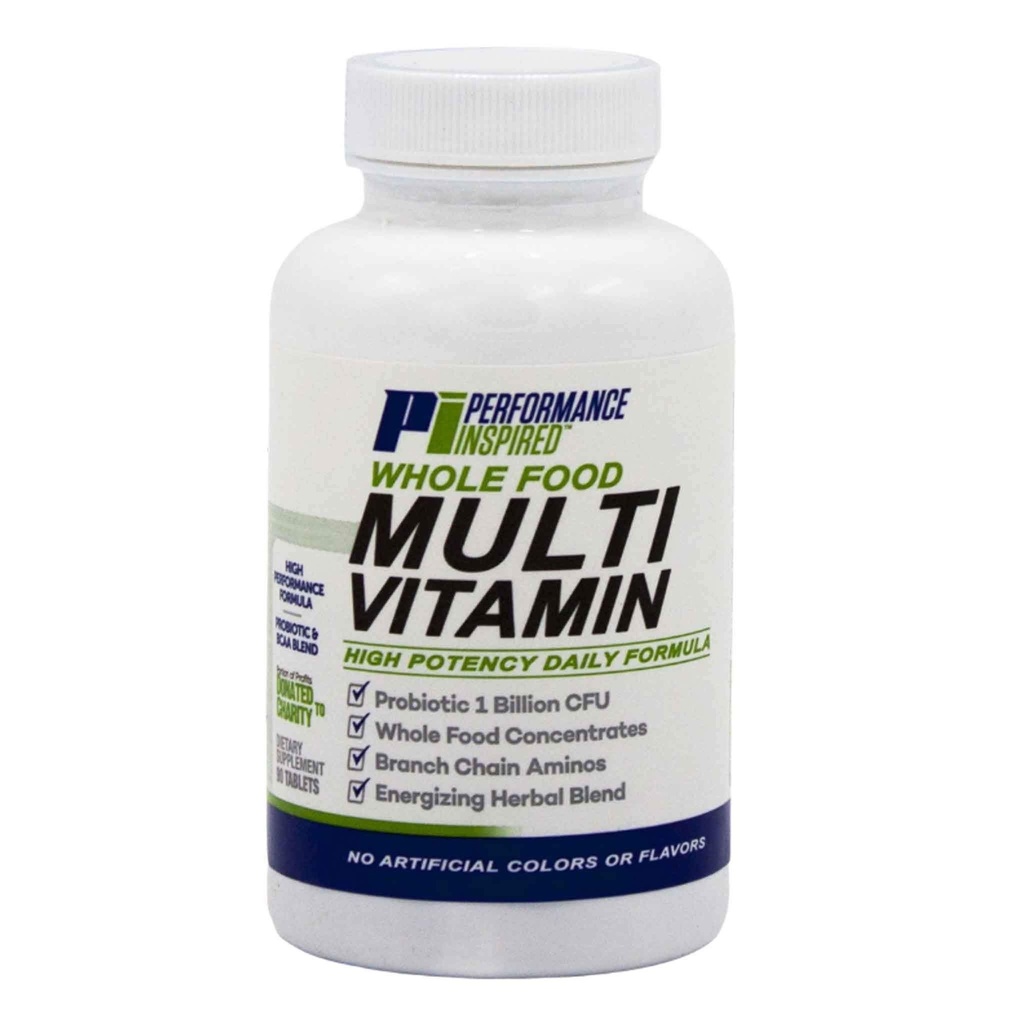 Performance Inspired Nutrition - Whole Food Multi Vitamin â€“ 1 Billion CFU Probiotics â€“ BCAAs â€“ Energizing Herbal Complex - 90 Count (Pack of 1)