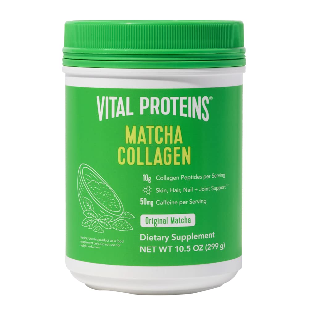 Vitalproteine Matcha Collagen Peptide Pulverergänzung, Matcha Green Tea Powder, 10,5 Unzen, Original Flavored