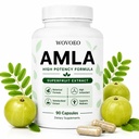 Amla Capsules, Organic Amla Extract Supplement, High Potency Amla Superfruit Extract with Indian Gooseberry, Natural Daily Wellness Support, 90 Vegan Capsules (1)