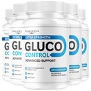 (5 Pack) Gluco Control - GlucoControl Capsules Advanced Support Supplement All Natural Premium Formula Blood Support Capsulas Multivitamin for Overall Health & Wellness, 300 Capsules for 5 Months