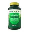 Spring Valley Extra Strength Probiotic Vegetable Capsules for Digestive Health (Acidophilus 100 Count)