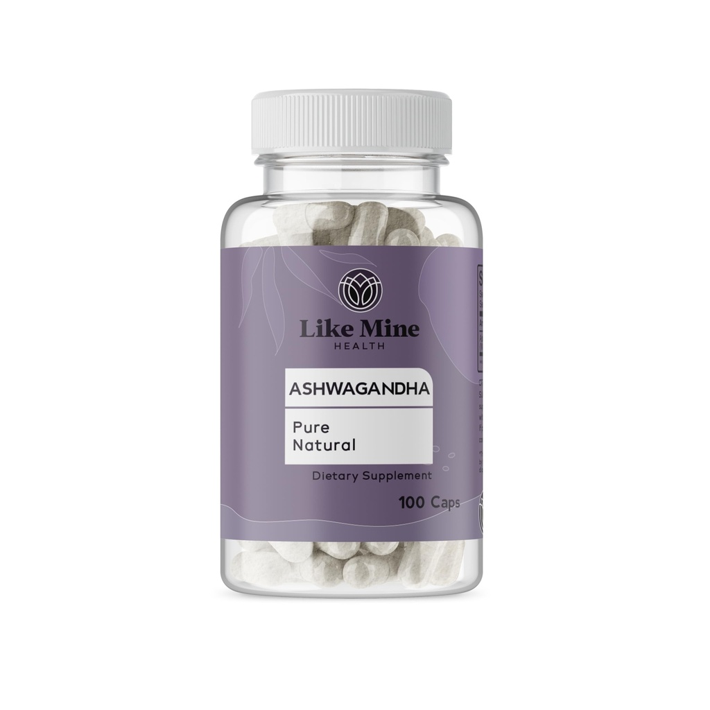 Like Mine Ashwagandha (100 Capsules), No Fillers, Pure & Natural, Herbal Supplement for Women