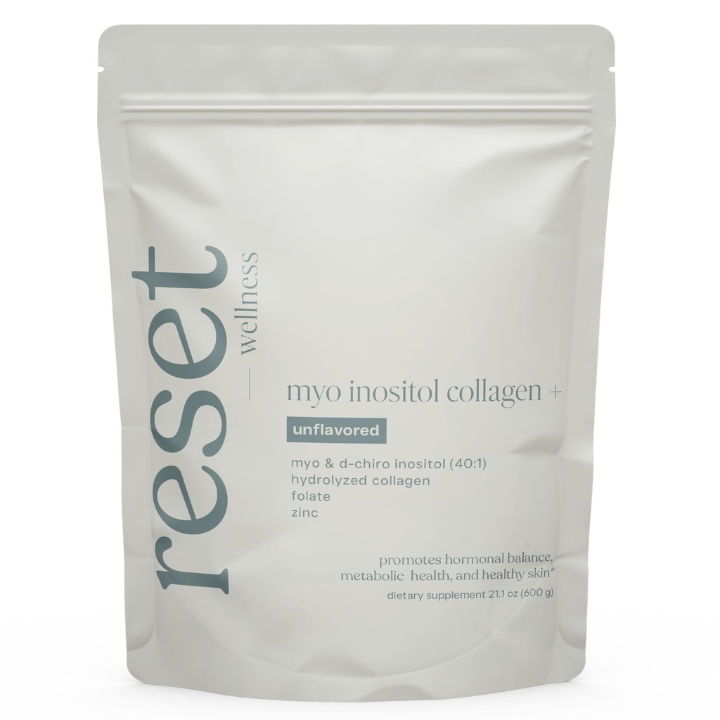 MYO INOSITOL Collagen+ 600 g Unflavored | Myo-Inositol & D-Chiro Inositol (40:1), Hydrolyzed Collagen, Folate, Zinc & Vitamin B6| Hormonal Balance, Fertility, Skin, Hair & Nail Support
