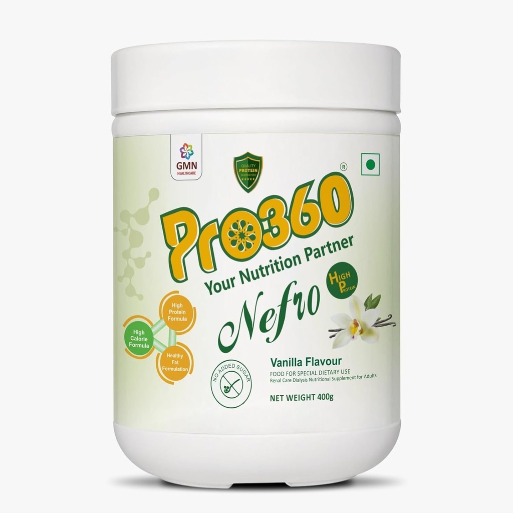 Nefro HP Powder – Vanilla Flavour, 400g – High Protein Dialysis Care Nutritional Supplement for Renal Support – Vanilla Protein Powder with L-Taurine, L-Carnitine & Essential Nutrients