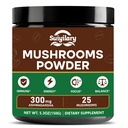 25 in 1 Mushroom Powder, Mushroom Coffee Alternative with Ashwagandha, Lion’s Mane, Chaga & More, Keto Friendly, Sugar Free, Mushrooms Extract Supplement for Immune, Focus & Energy, 60 Servings