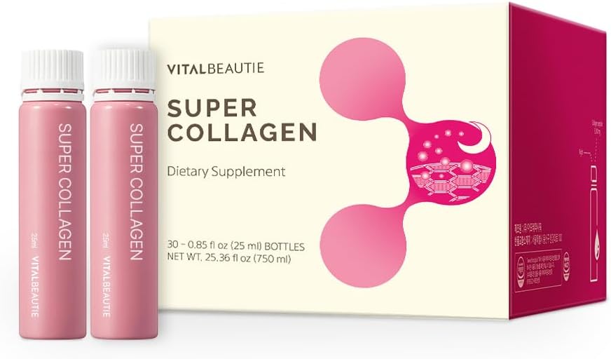 VITALBEAUTIE Super Collagen Original (Liquid Marine Collagen) GABA für Haut, Haar, Nägel + Stress Relief, Gesunder Schlaf von AMOREPACIFIC Korean Skincare - 30 Servietten