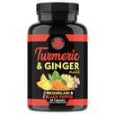 Angry Supplements Turmeric Ginger Maxx 60 Capsules – w. Turmeric, Ginger Root, Omega 3, Bromelain, Quercetin & Black Pepper Extract – Natural Wellness & Antioxidant for Men & Women (1-Bottle)