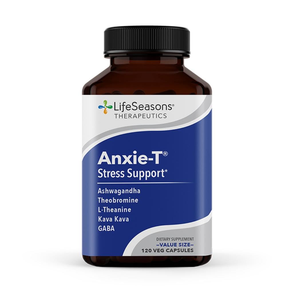 Anxie-T - Stress Relief Supplement - Unterstützt Mood & Mental Fokus - Fühlen Sie sich ruhig und entspannt - Eases Spannung & Nervousness - Ashwagandha, Kava Kava, GABA & L-Theanine - 120 Kapseln