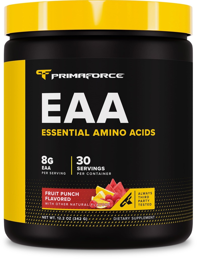 Primaforce EAA Pulver (30 Servierungen, Fruchtpunch Flavor) | Essential Amino Acids for Pre/Intra Workout and Recovery - Non-GMO und Gluten Free
