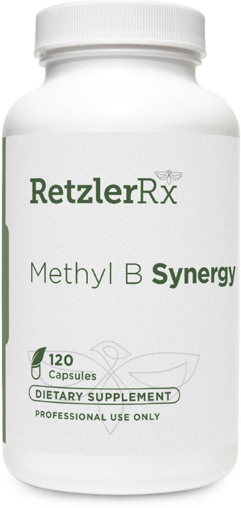 RetzlerRx® Methyl B Synergy - Complete Methylation Support w/ Methyl Folate, Vitamin B12 (Methylcobalamin b12), Riboflavin & B6 Vitamins - Homocysteine and Heart Health Supplements (120 Capsules)