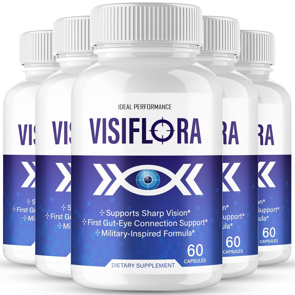 VisiFlora Capsules, Official VisiFlora Health Supplement Pills - Maximum Strength, All Natural Visual Wellness & Crystal Clear View, Premium Visi Flora Advanced Eye Support Reviews (5 Pack)