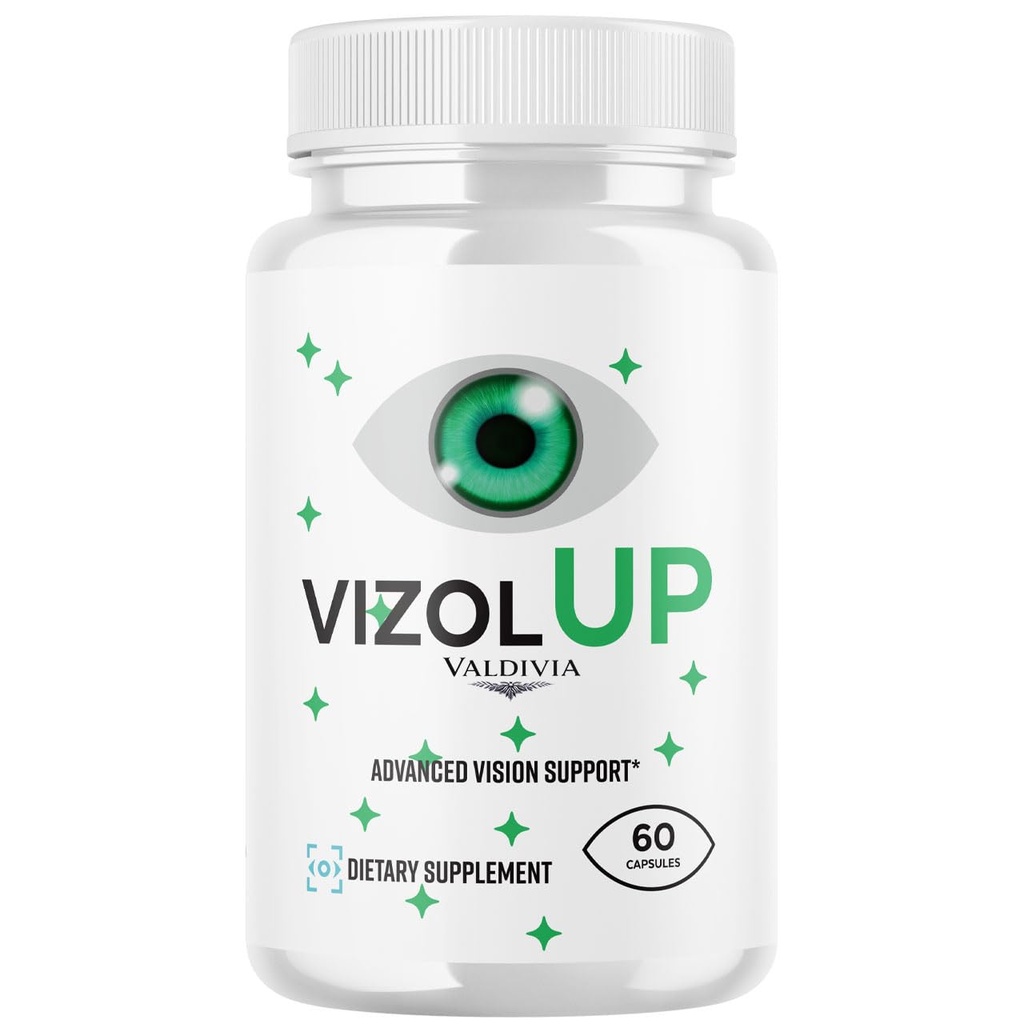 Valdivia VizolUp Vision Support Capsules, Official Vizol Up Eye Health Supplement - Maximum Strength, All Natural Visual Wellness & Crystal Clear View, Premium VizolUp Reviews (60 Capsules)