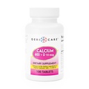 GeriCare Calcium 600mg, Vitamin D 10mcg (400 IU) Tablets, Supports Bone Health, Nutritional Supplement, 100 Count (Pack of 1)