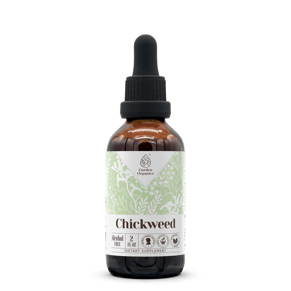 Chickweed Alcohol-Free Natural Tincture Extract, Immune System Booster, Liquid Drops Made from 100% Chickweed (Stellaria Media) Dried Aerial Portion (2 fl oz)