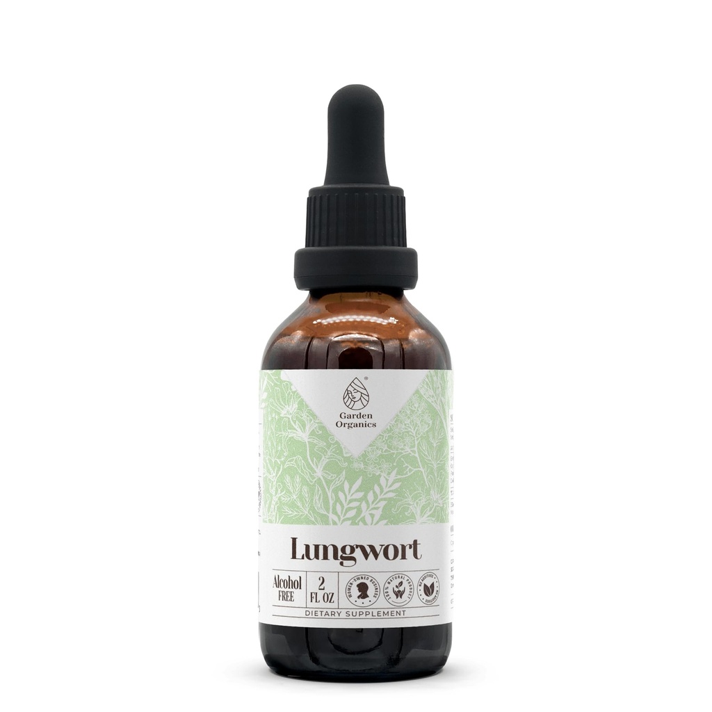 Lungwort Alcohol-Free Natural Tincture Extract, Immune System Booster, Liquid Drops Made from 100% (2 fl oz)